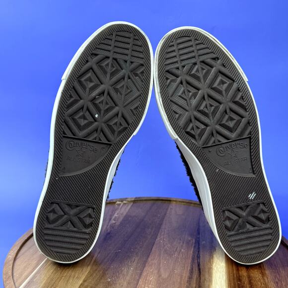 Converse Black Fuzzy Platform Sneakers - Picture 7 of 8